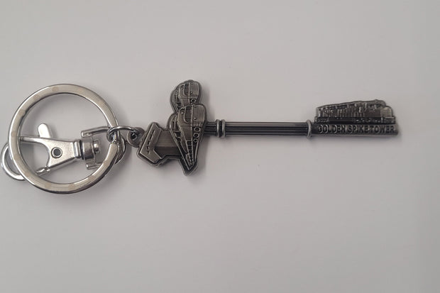 Golden Spike Tower Key Keychain