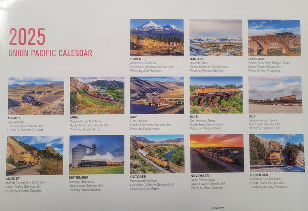 Union Pacific Calendar