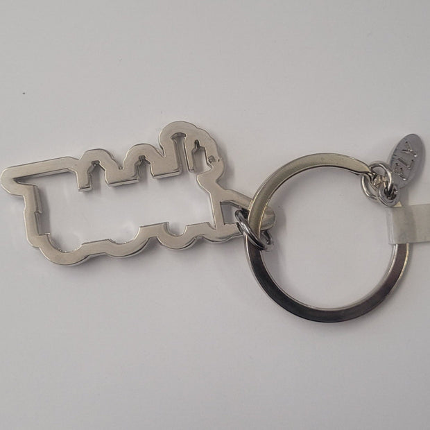 Metal train key chain